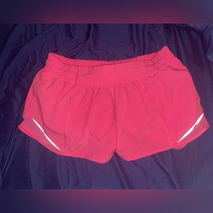 Lululemon hotty hot pink size 6. 2.5 inseam. Discontinued color